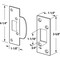 Prime-Line Security Reinforcing Strike Kit 1-1/8 x 4-1/4 and 1-1/4 x 3-5/8 in., Bronze Finish U 11158 - alternate 2